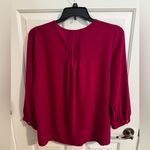 Tommy Hilfiger  Womens Pintuck Chiffon Blouse Wineberry Pink Size XL Photo 9