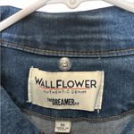 Wallflower Blue Denim Jacket with Plaid Accents,Size M Size M Photo 2