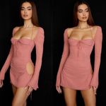 House Of CB 'Baby 'Pink Chiffon Cutout Halter Mini Dress/Size XS Photo 2