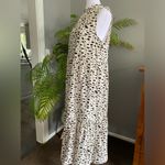 ASOS  White Black Dot high neck Sleeveless Tiered Open Back cotton Maxi Dress 10 Photo 8