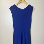 Ralph Lauren Lauren Women’s Royal Blue Cocktail Dress SZ 6 Draped Front Elegant Photo 5