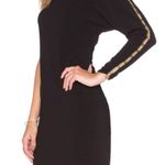 Halston Heritage NWT  One Shoulder Boatneck Mini Dress Black Gold size 6 Photo 12