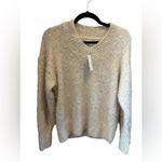Lou & grey Women's V-Neck Long Sleeve Sweater Ivory tan XS Pullover Casual Photo 12