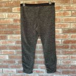 Free People Milo Metallic Knit Scrunch Ankle Joggers Pants Gray Medium Photo 6