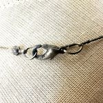 Vintage glass bead necklace with orange and aqua blue tones Photo 5