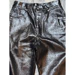 Vintage Roughrider Black Faux Leather Pants 9/10 Bareback Yoke 80's 90's NFR Photo 3