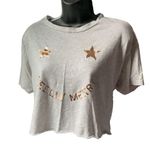 Victoria's Secret PINK by Victoria’s Secret Light Gray With Gold Stars Pajama Croptop Medium Photo 0