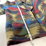 *RARE* Vintage Wool Aztec Blazer Jacket Red Size L Photo 13