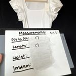 A New Day NWT white cropped blouse short sleeves frilled women's size S cotton Photo 5