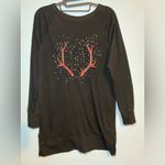 Victoria's Secret  Black Dress with Red Antler Design Photo 1