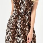 L'Agence Cipriana Asymmetrical Dress Black Multi Camilla Animal Print NWT Size 6 Photo 2