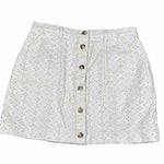 MINKPINK Anthropologie  Saskia Eyelet Cotton Mini Skirt Size‎ XL Cream Photo 3