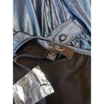 Honey Punch  That's a Wrap Dress Womens Small METALLIC Blue Print Mini NWT #193 Photo 11