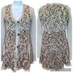 Free People Sweater Cardigan Size XS Boho Grandmacore Hippie Indie Brown Crochet Photo 1