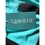 TASHEHE Women Turquoise Black Ruched Side One Piece Swimsuit L Blue Size L Photo 5