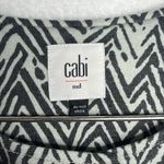 CAbi (M) Graphic Zigzag Knit Coat 3/4 Sleeve Button Front Longline Style Jacket Photo 4