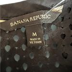 Banana Republic Black Laser Cut Sheer Short Sleeve Top – Women’s Size M Photo 2