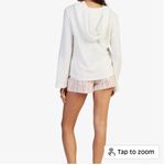 Roxy NEW  Pearling Oversized Hoodie Snow White Photo 2