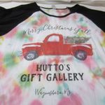 Handmade Retro Holiday Tie Dye Baseball Tee Bella Canvas Holidaycore Medium Photo 2