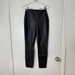 Tuckernuck  black faux, leather high waisted wide waistband pants leggings. S Photo 4