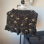 Lulus  Black and Yellow Floral Mini Skirt Photo 1