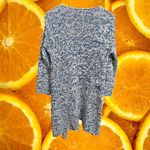 Massimo Dutti Navy White Marled Knit Long Cardigan Italian Yarn Sweater Size S Photo 5