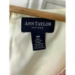 Ann Taylor Ivory Floral 100% Silk Sleeveless Sheath Dress Women's 10 Petite 10P Photo 2