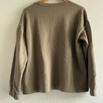 Madewell (Re)sourced Terry Henley Green Sweatshirt Womens Small Photo 5