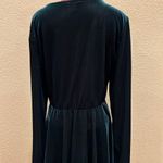 Gianni Bini NWT  Dark Green Ribbed Velvet Long Sleeve Dress - Midnight Glam Photo 6