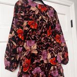 Pilcro  Tiered Corduroy Mini Dress Contemporary‎ Floral Fall Colors Anthropologie Photo 9