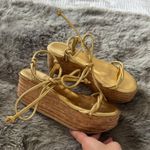 Jeffrey Campbell  Camillia Platform Sandals Metallic Gold 38 Photo 6