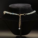 Vintage Kaleidoscope Crystal Beaded Collar With Flower Pendant Pink Photo 3