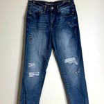 Natural Reflections  vintage reunion distressed patchwork blue jeans size 28 Photo 0