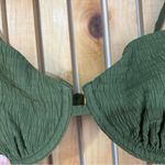Abercrombie & Fitch Tie Strap Underwire Bikini Top Green Size Small Photo 3