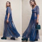 Free People  rare teal sequin maxi dress NWT Photo 1