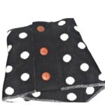 Mud Pie  Black/White Polka Dot Convertible Infinity Brown Button Trendy Mod Scarf Photo 2