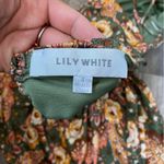 Lily White  Green Floral Paisley Open Back Tank Top Size S Photo 2