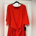 Eloquii Women's Plus Size Cross Front Flutter Sleeve Dress Peppery Vermillion 26 Photo 4