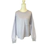 Juniors' SO Sweater Size Small Pocket Crew Tee Knit Long Sleeve Lightweight NWT Purple Photo 1