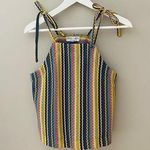 Madewell Tie-Shoulder Tank Top in Rainbow Crochet Sz Small Photo 0