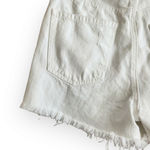 American Eagle White Ripped Distressed High Waisted 90s Boyfriend Jean Shorts 8 Photo 6