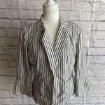 CAbi  Women’s Striped Blazer Career Spring With Bell Sleeves Size 8 Style # 793 Photo 0