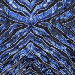 White House | Black Market ‎ Blouse Zebra Ruffle Neck Sheer Lined Top Blue Black M Photo 5