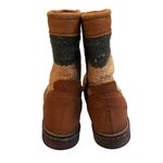 Seychelles  Cowboy Leather and Woven Fabric Boots, Sz 10 Photo 5