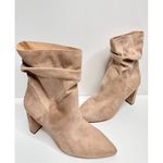 Jessica Simpson  Slouch Ankle Boots Pointed Toe High Heel Neutral Tan Size 8 Photo 2