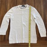 Ralph Lauren Lauren  Women's Pullover Sweater Size M White Lace Shoulders Photo 1