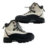 Alpine Design Women’s Sz 8 Boots Blue White Cream Leather Activewear Travel Photo 0