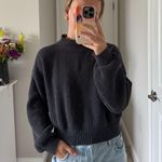 Hollister  Mockneck Sweater Grey Chunky Knit  Photo 0