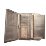 Dana Buchman Pebble Leather Trifold Wallet Taupe Brown Photo 6