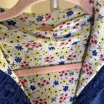 Free People zippered sweater vest hooded floral accent inside size large Photo 1